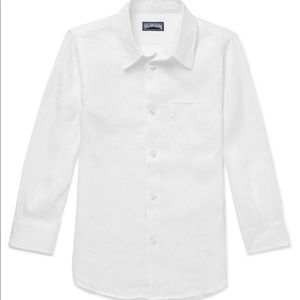 Vilebrequin Boys Jessy Linen Shirt  - White Size 8 NWT